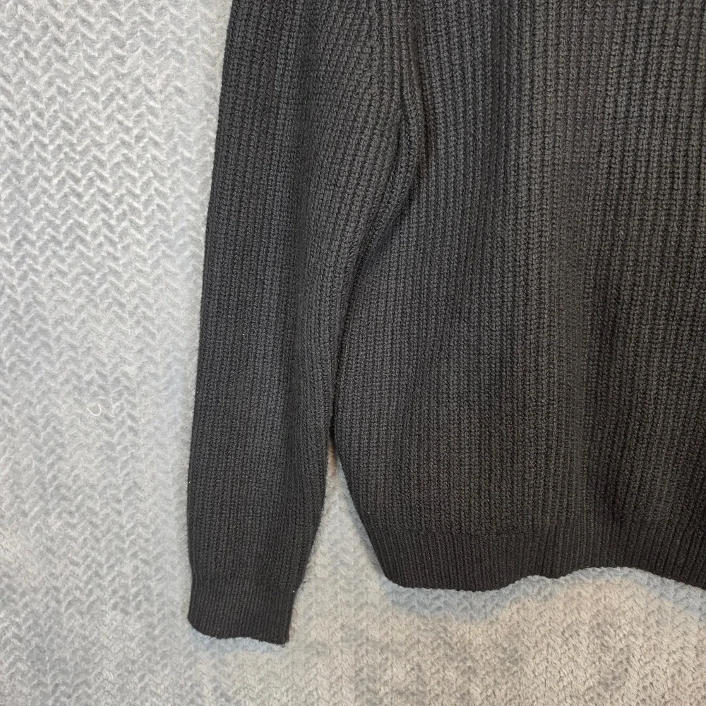 Banana Republic Mens XL Black Ribbed Shawl Collar Button Cardigan Sweater